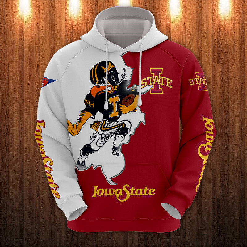 Iowa State Cyclones Hoodie With Mascot Print